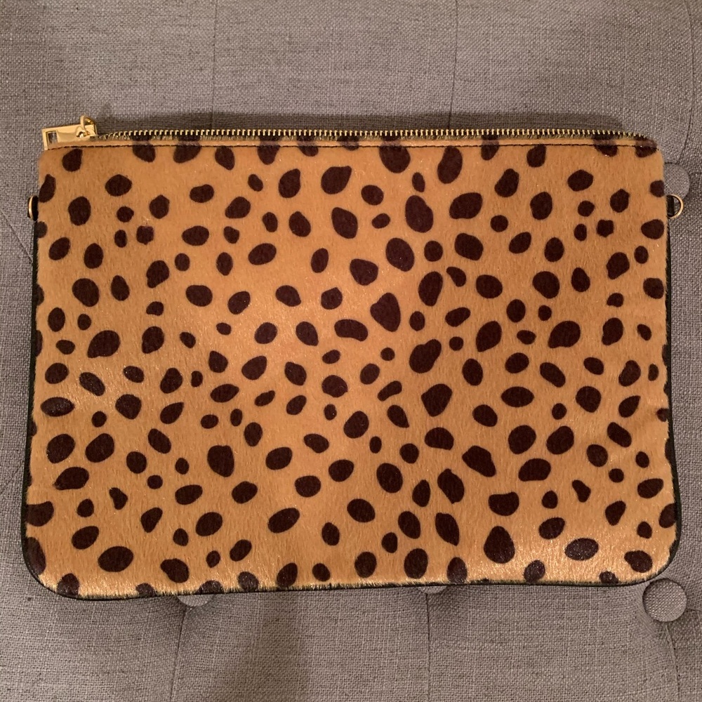 Leopard print pouch